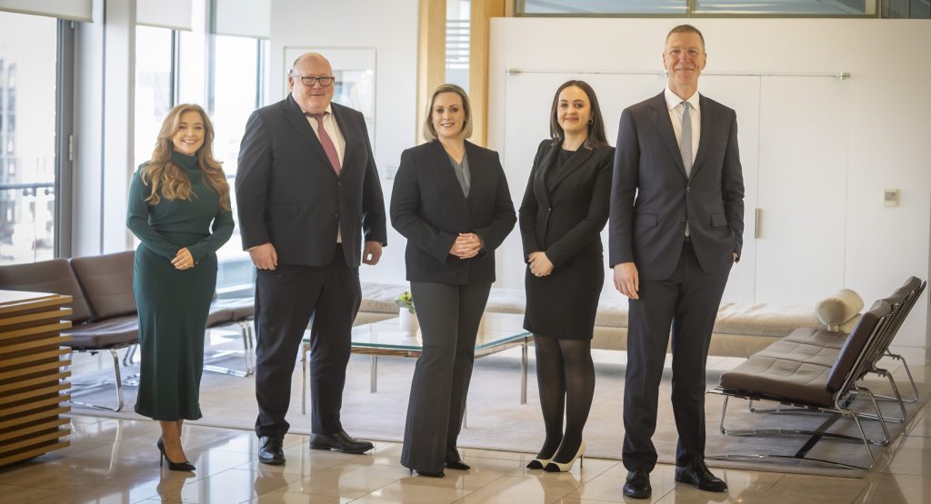 Bridget Howard; David Fitzgibbon; Marie McGinley; Stephanie McCarthy and Patrick Spicer on the appointment of Marie McGinley as incoming head of technology and innovation at Matheson
