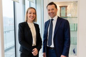Pictured L-R: Lucinda Creighton, CEO and Founder, Vulcan Consulting, and Darren Maher, Managing Partner, Matheson