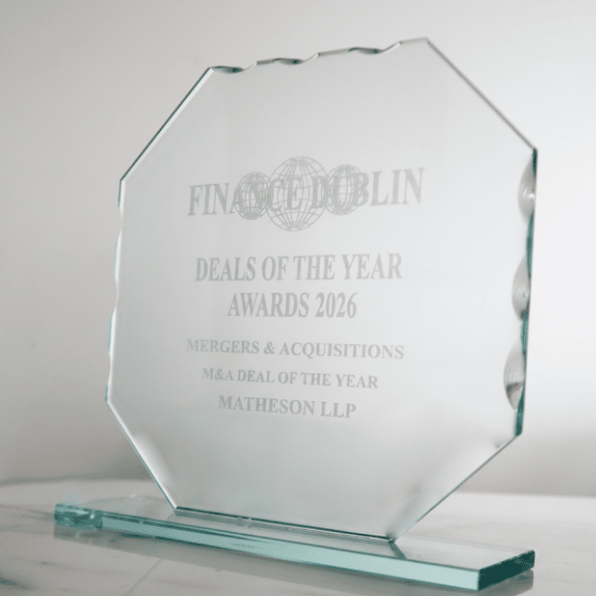 Image for Matheson features in Finance Dublin Deals of the Year Awards 2026